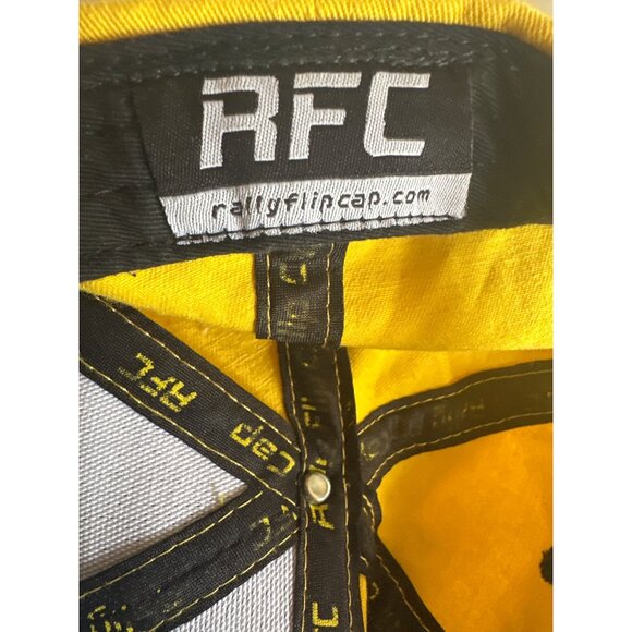 Vintage RFC Cal Snapback Hat Yellow & Blue Cotton Adjustable Baseball Cap - Picture 6 of 6